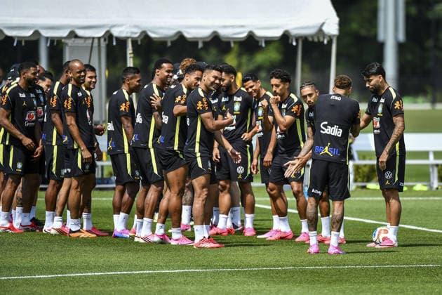 Brazilian Team welcome Neymar back to training at their New Jersey base the Columbia Park Training Facility in Morristown, NJ, United States. (Photo by Rebekah Wynkoop SPP)  Copyright: xRebekahxWynkoop SPPx Sportspressphoto_SPR168449