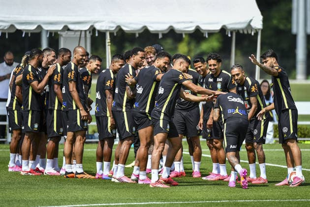 Brazilian Team welcome Neymar back to training at their New Jersey base the Columbia Park Training Facility in Morristown, NJ, United States. (Photo by Rebekah Wynkoop SPP)  Copyright: xRebekahxWynkoop SPPx Sportspressphoto_SPR168451