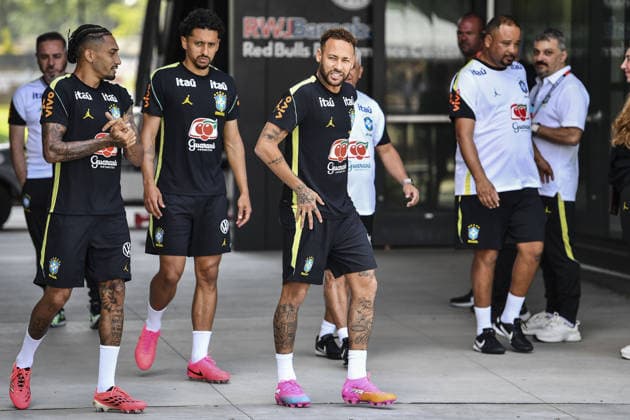 Neymar joins training at their New Jersey base the Columbia Park Training Facility in Morristown, NJ, United States. (Photo by Rebekah Wynkoop SPP)  Copyright: xRebekahxWynkoop SPPx Sportspressphoto_SPR168466