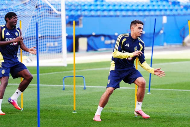DALLAS, USA 20260617 Sweden s Anthony Elanga during the men s national team, Nationalteam training on Wednesday at FC Dallas Stadium, ahead of the group stage match against the Netherlands in the World Cup.