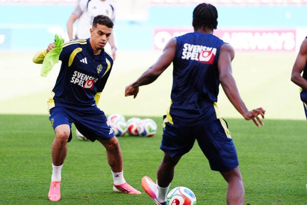 DALLAS, USA 20260617 Sweden s Anthony Elanga during the men s national team, Nationalteam training on Wednesday at FC Dallas Stadium, ahead of the group stage match against the Netherlands in the World Cup.