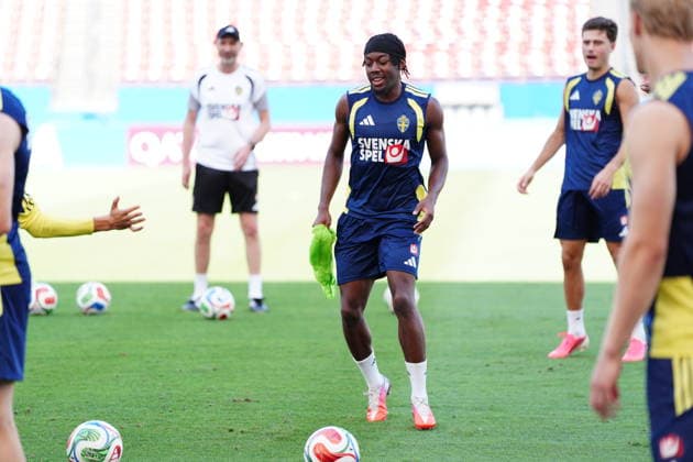 DALLAS, USA 20260617 Sweden s Anthony Elanga during the men s national team, Nationalteam training on Wednesday at FC Dallas Stadium, ahead of the group stage match against the Netherlands in the World Cup.