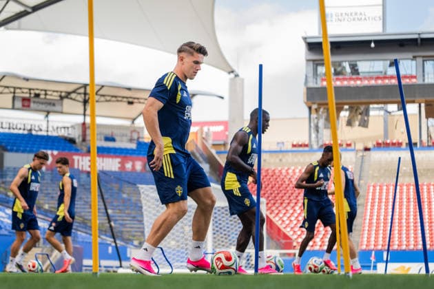 260617 Viktor Gyökeres of the Swedish national football team at a training session during day 7 of the FIFA World Cup, WM, Weltmeisterschaft, Fussball 2026 on June 17, 2026 in Dallas. Photo: Petter Arvidson BILDBYRAN kod PA PA1238 fotboll football soccer fotball vm fotbolls-vm fotball-vm fotbolls-vm 2026 fifa world cup 2026 träning practice training sverige sweden sverige a day 7 bbeng