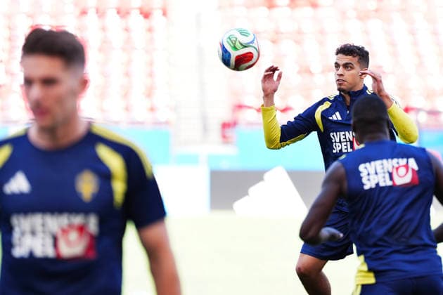 DALLAS, USA 20260617 Sweden s Anthony Elanga during the men s national team, Nationalteam training on Wednesday at FC Dallas Stadium, ahead of the group stage match against the Netherlands in the World Cup.