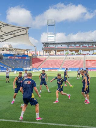 260617 Jesper Karlström, Mattias Svanberg, Viktor Gyökeres and Lucas Bergvall of the Swedish national football team at a training session during day 7 of the FIFA World Cup, WM, Weltmeisterschaft, Fussball 2026 on June 17, 2026 in Dallas. Photo: Petter Arvidson BILDBYRAN kod PA PA1238 fotboll football soccer fotball vm fotbolls-vm fotball-vm fotbolls-vm 2026 fifa world cup 2026 träning practice training sverige sweden sverige a day 7 bbeng