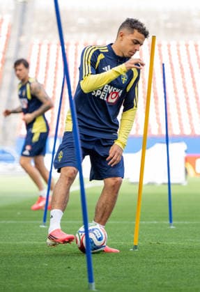 260617 Yasin Ayari of the Swedish national football team at a training session during day 7 of the FIFA World Cup, WM, Weltmeisterschaft, Fussball 2026 on June 17, 2026 in Dallas. Photo: Petter Arvidson BILDBYRAN kod PA PA1238 fotboll football soccer fotball vm fotbolls-vm fotball-vm fotbolls-vm 2026 fifa world cup 2026 träning practice training sverige sweden sverige a day 7 bbeng