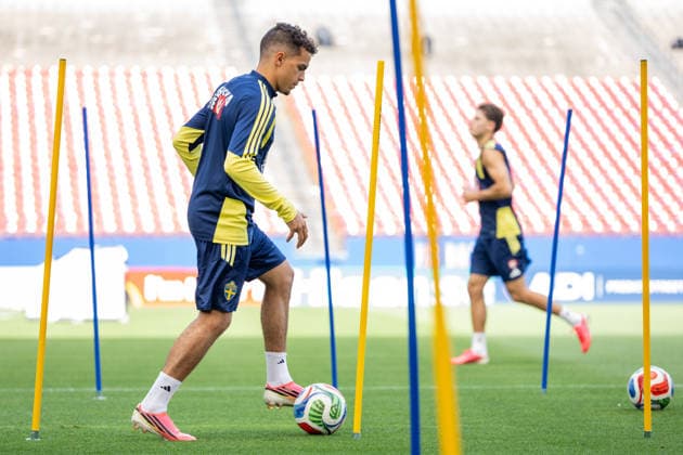 260617 Yasin Ayari of the Swedish national football team at a training session during day 7 of the FIFA World Cup, WM, Weltmeisterschaft, Fussball 2026 on June 17, 2026 in Dallas. Photo: Petter Arvidson BILDBYRAN kod PA PA1238 fotboll football soccer fotball vm fotbolls-vm fotball-vm fotbolls-vm 2026 fifa world cup 2026 träning practice training sverige sweden sverige a day 7 bbeng