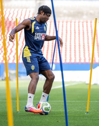 260617 Anthony Elanga of the Swedish national football team at a training session during day 7 of the FIFA World Cup, WM, Weltmeisterschaft, Fussball 2026 on June 17, 2026 in Dallas. Photo: Petter Arvidson BILDBYRAN kod PA PA1238 fotboll football soccer fotball vm fotbolls-vm fotball-vm fotbolls-vm 2026 fifa world cup 2026 träning practice training sverige sweden sverige a day 7 bbeng