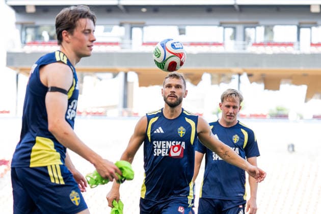 260617 Jesper Karlström of the Swedish national football team at a training session during day 7 of the FIFA World Cup, WM, Weltmeisterschaft, Fussball 2026 on June 17, 2026 in Dallas. Photo: Petter Arvidson BILDBYRAN kod PA PA1238 fotboll football soccer fotball vm fotbolls-vm fotball-vm fotbolls-vm 2026 fifa world cup 2026 träning practice training sverige sweden sverige a day 7 bbeng