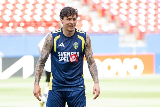 260617 Victor Nilsson Lindelöf of the Swedish national football team at a training session during day 7 of the FIFA World Cup, WM, Weltmeisterschaft, Fussball 2026 on June 17, 2026 in Dallas. Photo: Petter Arvidson BILDBYRAN kod PA PA1238 fotboll football soccer fotball vm fotbolls-vm fotball-vm fotbolls-vm 2026 fifa world cup 2026 träning practice training sverige sweden sverige a day 7 bbeng