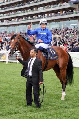 17.06.2026, Ascot, Windsor, GBR - Ombudsman with William Buick up after winning the Prince Of Wales s Stakes. Ascot racecourse. (Pferd, Jockey, Ombudsman, Buick, Sieg) 260617D574ROYAL_ASCOT.JPG