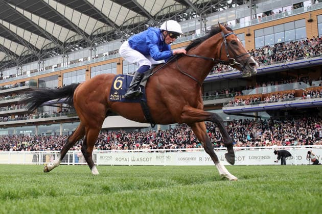 17.06.2026, Ascot, Windsor, GBR - Ombudsman with William Buick up wins the Prince Of Wales s Stakes. Ascot racecourse. (Pferd, Jockey, Ombudsman, Buick, Sieg, Ziel, Zielankunft) 260617D569ROYAL_ASCOT.JPG