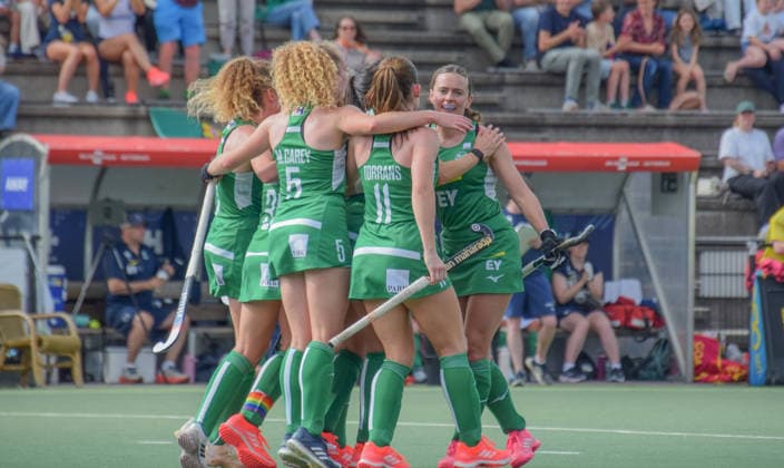 Ireland scores 1-1 during the FIH Pro League game between Spain and Ireland at HC Rotterdam stadion, Netherlands.  Copyright: xArnexvanxderxBenx xSPPx Sportspressphoto_SPR168499