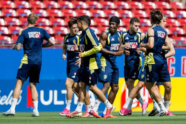 260617 Anthony Elanga of the Swedish national football team at a training session during day 7 of the FIFA World Cup, WM, Weltmeisterschaft, Fussball 2026 on June 17, 2026 in Dallas. Photo: Petter Arvidson BILDBYRAN kod PA PA1238 fotboll football soccer fotball vm fotbolls-vm fotball-vm fotbolls-vm 2026 fifa world cup 2026 träning practice training sverige sweden sverige a day 7 bbeng