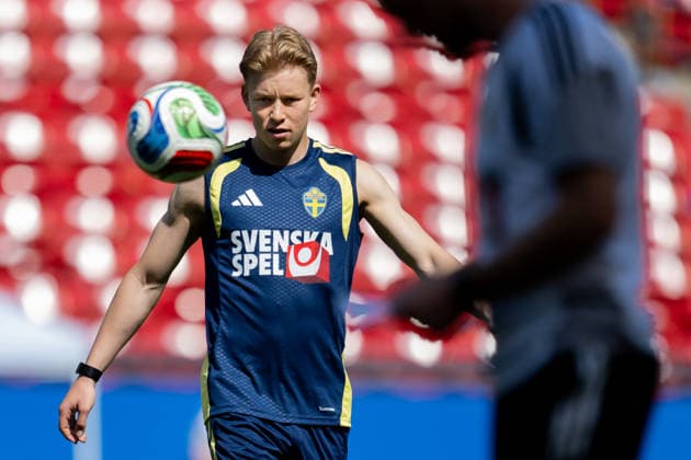 260617 Daniel Svensson of the Swedish national football team at a training session during day 7 of the FIFA World Cup, WM, Weltmeisterschaft, Fussball 2026 on June 17, 2026 in Dallas. Photo: Petter Arvidson BILDBYRAN kod PA PA1238 fotboll football soccer fotball vm fotbolls-vm fotball-vm fotbolls-vm 2026 fifa world cup 2026 träning practice training sverige sweden sverige a day 7 bbeng