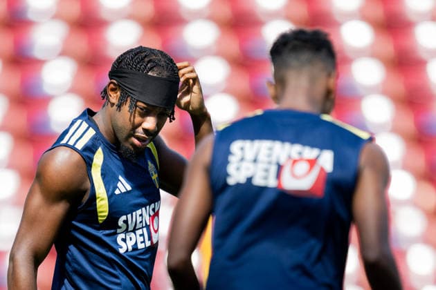 260617 Anthony Elanga of the Swedish national football team at a training session during day 7 of the FIFA World Cup, WM, Weltmeisterschaft, Fussball 2026 on June 17, 2026 in Dallas. Photo: Petter Arvidson BILDBYRAN kod PA PA1238 fotboll football soccer fotball vm fotbolls-vm fotball-vm fotbolls-vm 2026 fifa world cup 2026 träning practice training sverige sweden sverige a day 7 bbeng