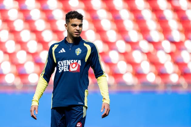260617 Yasin Ayari of the Swedish national football team at a training session during day 7 of the FIFA World Cup, WM, Weltmeisterschaft, Fussball 2026 on June 17, 2026 in Dallas. Photo: Petter Arvidson BILDBYRAN kod PA PA1238 fotboll football soccer fotball vm fotbolls-vm fotball-vm fotbolls-vm 2026 fifa world cup 2026 träning practice training sverige sweden sverige a day 7 bbeng