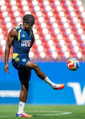 260617 Anthony Elanga of the Swedish national football team at a training session during day 7 of the FIFA World Cup, WM, Weltmeisterschaft, Fussball 2026 on June 17, 2026 in Dallas. Photo: Petter Arvidson BILDBYRAN kod PA PA1238 fotboll football soccer fotball vm fotbolls-vm fotball-vm fotbolls-vm 2026 fifa world cup 2026 träning practice training sverige sweden sverige a day 7 bbeng