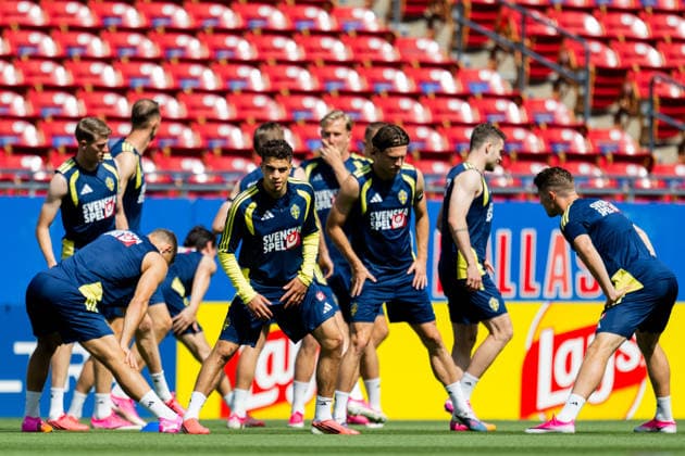 260617 Yasin Ayari of the Swedish national football team at a training session during day 7 of the FIFA World Cup, WM, Weltmeisterschaft, Fussball 2026 on June 17, 2026 in Dallas. Photo: Petter Arvidson BILDBYRAN kod PA PA1238 fotboll football soccer fotball vm fotbolls-vm fotball-vm fotbolls-vm 2026 fifa world cup 2026 träning practice training sverige sweden sverige a day 7 bbeng