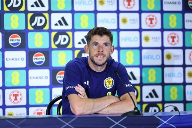 Ryan Christie of Scotland Scotland Training and press conference, PK, Pressekonferenz 2026 FIFA World Cup, WM, Weltmeisterschaft, Fussball Football, Atrium Health Performance Park, Charlotte, USA - 17 Jun 2026Charlotte Atrium Health Performance Park United States of America EDITORIAL USE ONLY No use with unauthorised audio, video, data, fixture lists, club league logos or live services. Online in-match use limited to 120 images, no video emulation. No use in betting, games or single club league player publications.  Copyright: xMichaelxZemanek Shutterstockx 16928927au