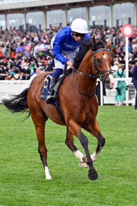 17.06.2026, Ascot, Windsor, GBR - Ombudsman with William Buick. Ascot racecourse. (Pferd, Jockey, Ombudsman, Buick, Aufgalopp) 260617C901ROYAL_ASCOT.JPG