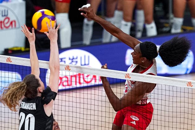 Turkiye v Belgium - FIVB Women s Volleyball Nations League??????? ANKARA, TURKIYE - JUNE 17: Sinead Jack-Kisal (8) of Turkiye in action during 2026 FIVB Women s Volleyball Nations League match between Turkiye and Belgium at the Ankara Sports Hall, in Ankara, Turkiye, on June 17, 2026. Omer Taha Cetin Anadolu Ankara Turkey. Editorial use only. Please get in touch for any other usage.  Copyright: x2026xAnadoluxOmerxTahaxCetinx