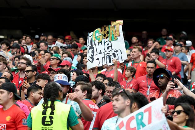 (260618) -- HOUSTON, June 18, 2026 -- Fans of Portugal are seen before the group K match between Portugal and the Democratic Republic of the Congo (DRC) at the 2026 FIFA World Cup, WM, Weltmeisterschaft, Fussball at Houston Stadium in Houston, the United States, June 17, 2026. ) (SP)U.S.-HOUSTON-FOOTBALL-FIFA WORLD CUP-GROUP K-POR VS COD ZhangxChen 