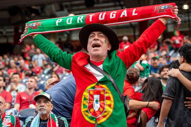 June 17, 2026: A Portugal fan prior to a FIFA World Cup, WM, Weltmeisterschaft, Fussball Group K match between Portugal and DR Congo in Houston, TX. .. CSM FIFA World Cup 2026: Portugal Vs DR Congo JUN 17  - ZUMAc04_ 20260617_faf_c04_005 Copyright: xTraskxSmithx