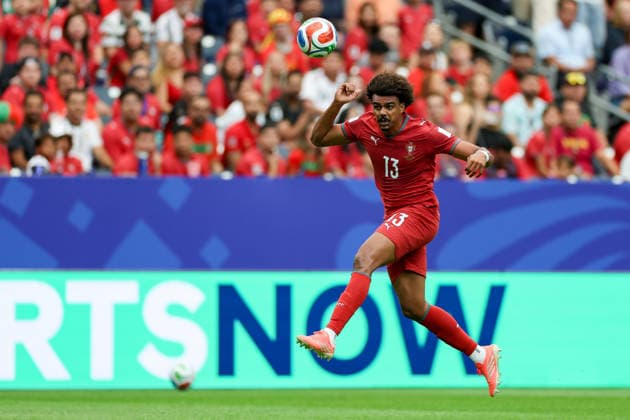 Renato Veiga (Portugal) controls the ball during the FIFA World Cup, WM, Weltmeisterschaft, Fussball 2026 Group K match between Portugal and Congo DR at Houston Stadium on June 17, 2026 in Houston, United States. (Photo by Torbjorn Tande DeFodi Images) -