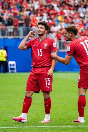 FIFA Fussball Weltmeisterschaft 2026, Gruppe K, Spiel 1, Portugal vs. DR Kongo, 17.06.2026 im NRG Stadium in Houton, Texas Tor zum 1:0 durch Joao Neves Jubel