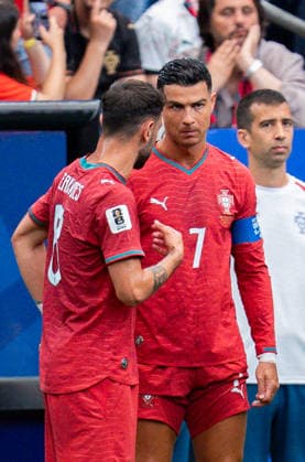 FIFA Fussball Weltmeisterschaft 2026, Gruppe K, Spiel 1, Portugal vs. DR Kongo, 17.06.2026 im NRG Stadium in Houton, Texas Cristiano Ronaldo Bruno Fernandes
