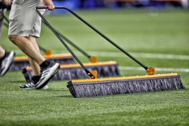 DALLAS, 17-06-2026, Dallas AT&T Stadium, World Cup 2026 Match between England and Croatia. Picture shows field engineer preparing the pitch England - Croatia (World Cup 2026)  x204426583x Copyright: