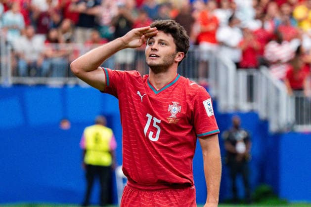 FIFA Fussball Weltmeisterschaft 2026, Gruppe K, Spiel 1, Portugal vs. DR Kongo, 17.06.2026 im NRG Stadium in Houton, Texas Tor zum 1:0 durch Joao Neves Jubel