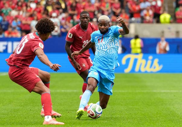 Cedric Bakambu (DR Kongo, 17) am Ball. USA, FIFA Weltmeisterschaft, Portugal vs DR Kongo, Houston, 17.06.2026 USA, FIFA Weltmeisterschaft, Portugal vs DR Kongo, Houston, 17.06.2026 Houston