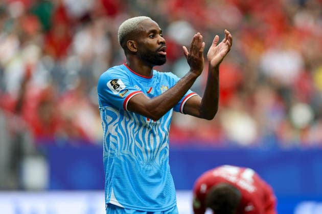 Cedric Bakambu (Congo DR) gestures during the FIFA World Cup, WM, Weltmeisterschaft, Fussball 2026 Group K match between Portugal and Congo DR at Houston Stadium on June 17, 2026 in Houston, United States. (Photo by Torbjorn Tande DeFodi Images) -