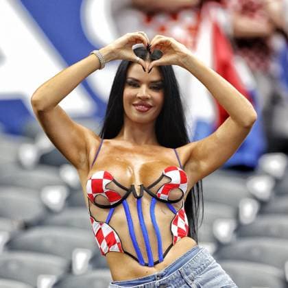 DALLAS, 17-06-2026, Dallas AT&T Stadium, World Cup 2026 Match between England and Croatia. Picture shows Croatian fan in bikini outfit England - Croatia (World Cup 2026)  x204426831x Copyright: