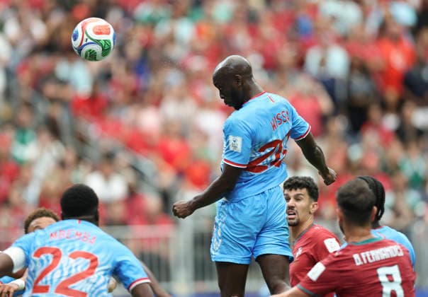 (260618) -- HOUSTON, June 18, 2026 -- Yoane Wissa (top) of the Democratic Republic of the Congo (DRC) heads to score during the group K match between Portugal and the Democratic Republic of the Congo (DRC) at the 2026 FIFA World Cup, WM, Weltmeisterschaft, Fussball at Houston Stadium in Houston, the United States, June 17, 2026. ) (SP)U.S.-HOUSTON-FOOTBALL-FIFA WORLD CUP-GROUP K-POR VS COD ZhangxChen 