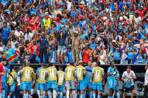 June 17, 2026: DR Congo celebrates a goal by DR Congo forward Yoane Wissa (20) during a FIFA World Cup, WM, Weltmeisterschaft, Fussball Group K match between Portugal and DR Congo in Houston, TX. .. CSM USA - ZUMAc04_ 20260617_faf_c04_027 Copyright: xTraskxSmithx