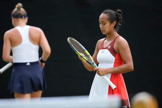 Lexus Nottingham Open - Day Three Leylah Fernandez of Canada competes during the Round of 16 doubles match at the 2026 Lexus Nottingham Open Women s tennis tournament at the Nottingham Tennis Centre in Nottingham, England, on June 17, 2026. London Great Britain United Kingdom  Copyright: xOwenxHammondx originalFilename:hammond-2026lexu260617_npadq.jpg