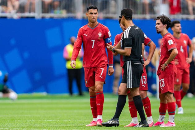 FIFA Fussball Weltmeisterschaft 2026, Gruppe K, Spiel 1, Portugal vs. DR Kongo, 17.06.2026 im NRG Stadium in Houton, Texas Tor zum 1:1 durch Yoane Wissa, Cristiano Ronaldo