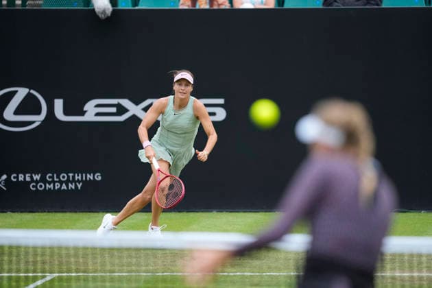 Lexus Nottingham Open - Day Three Tatjana Maria of Germany competes during the Round of 16 singles match at the 2026 Lexus Nottingham Open Women s tennis tournament at the Nottingham Tennis Centre in Nottingham, England, on June 17, 2026. London Great Britain United Kingdom  Copyright: xOwenxHammondx originalFilename:hammond-2026lexu260617_np55G.jpg