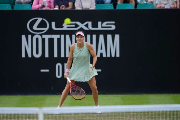 Lexus Nottingham Open - Day Three Tatjana Maria of Germany competes during the Round of 16 singles match at the 2026 Lexus Nottingham Open Women s tennis tournament at the Nottingham Tennis Centre in Nottingham, England, on June 17, 2026. London Great Britain United Kingdom  Copyright: xOwenxHammondx originalFilename:hammond-2026lexu260617_npROU.jpg