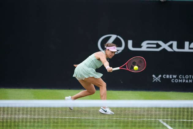 Lexus Nottingham Open - Day Three Tatjana Maria of Germany competes during the Round of 16 singles match at the 2026 Lexus Nottingham Open Women s tennis tournament at the Nottingham Tennis Centre in Nottingham, England, on June 17, 2026. London Great Britain United Kingdom  Copyright: xOwenxHammondx originalFilename:hammond-2026lexu260617_npdVQ.jpg