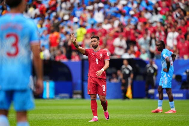 Portugal v DR Congo - FIFA World Cup, WM, Weltmeisterschaft, Fussball 2026 - Group K HOUSTON, USA - JUNE 17: Bruno Fernandes of Portugal reacts during the 2026 FIFA World Cup First Stage Group K match between Portugal and DR Congo at NRG Stadium (Houston Stadium) in Houston, Texas, United States on June 17, 2026. Hakan Akgun Anadolu Texas United States. Editorial use only. Please get in touch for any other usage.  Copyright: x2026xAnadoluxHakanxAkgunx