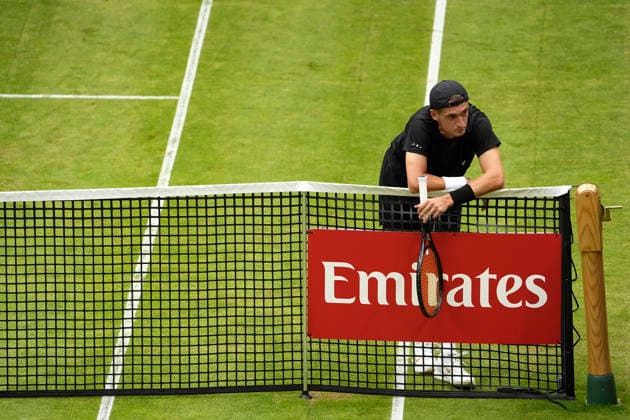 photo : Terence ATMANE (FRA) verliert in 2 Sätzen gegen Medvedev Tennis-Turnier Terra Wortmann Cup im Gerry Weber Sportpark in Halle Westfalen am Mi. 17.06.2026