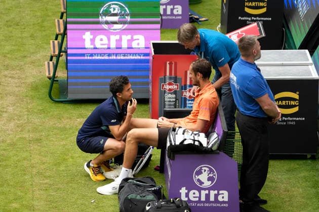 photo : Daniil Medvedev nimmt eine verletzungsbedingte Auszeit Tennis-Turnier Terra Wortmann Cup im Gerry Weber Sportpark in Halle Westfalen am Mi. 17.06.2026