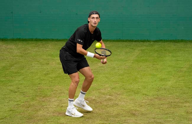 photo : Terence ATMANE (FRA) verliert in 2 Sätzen gegen Medvedev Tennis-Turnier Terra Wortmann Cup im Gerry Weber Sportpark in Halle Westfalen am Mi. 17.06.2026