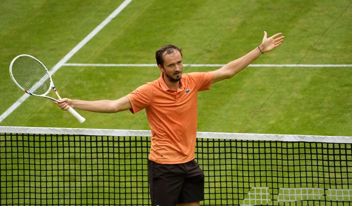 photo : Siegermiene bei Daniil Medvedev Tennis-Turnier Terra Wortmann Cup im Gerry Weber Sportpark in Halle Westfalen am Mi. 17.06.2026
