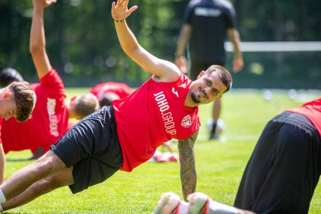 Lion Semic beim Trainingsauftakt des Greifswalder FC GER, Fussball, Regionalliga Nordost, Trainingsauftakt Saison 2026-2027, Greifswalder FC