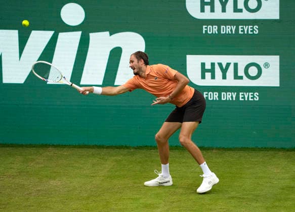 photo : Daniil Medvedev gewinnt in 2 Sätzen Tennis-Turnier Terra Wortmann Cup im Gerry Weber Sportpark in Halle Westfalen am Mi. 17.06.2026